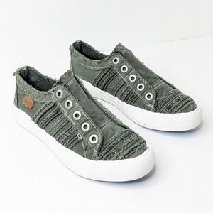 Blowfish Malibu Slip-On Shoes, Olive, Women's 7